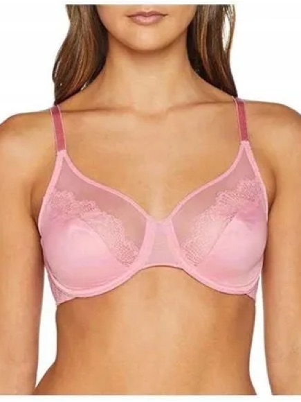 Triumph Sheer Lace Underwire Bra - Light Pink